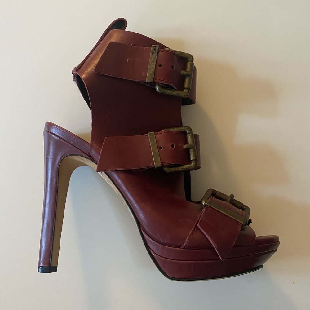 Diesel Melrose Riley Platform Heel Shoe Leather